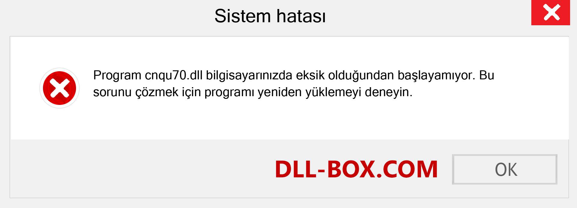 cnqu70.dll dosyası eksik mi? Windows 7, 8, 10 için İndirin - Windows'ta cnqu70 dll Eksik Hatasını Düzeltin, fotoğraflar, resimler